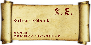 Kelner Róbert névjegykártya